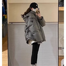 秋冬新款羽绒服男女情侣短款宽松加厚白鸭绒面包服潮牌外套，男装羽绒服，星座1210-1