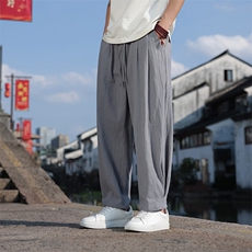 高品质苎麻风春夏休闲棉麻长裤子男女同款K590-P85，男装休闲裤，星座313B-4（原星座309A-1）