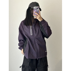 FS421HH-P50 紫色防晒衣男夏季连帽冲锋衣外套山系户外钓鱼登山服图片