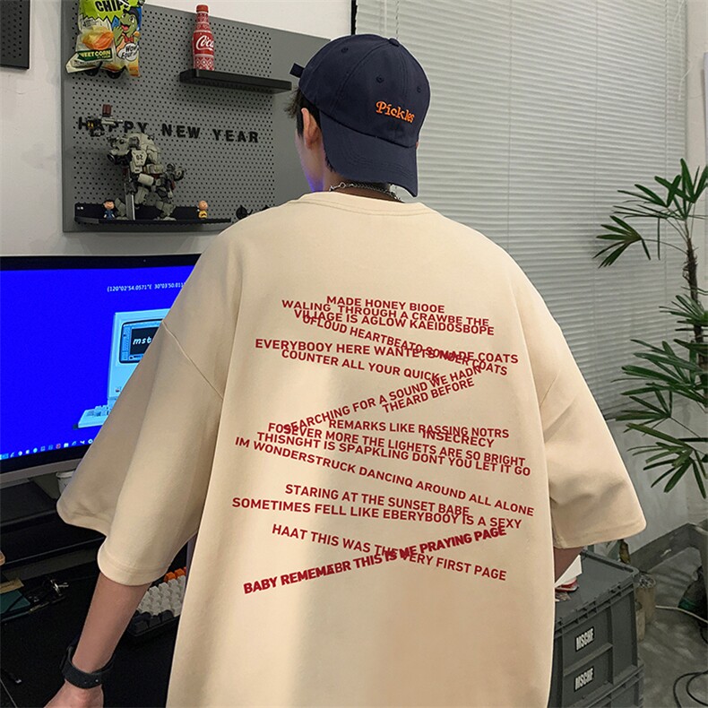 量大优供视频220克美式短袖t恤T3163得物直播有280克品质,男装T恤,电商A486
