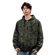 美式高街大口袋连帽迷彩夹克复古工装外套A436-W992-P115168，男装夹克，电商A436
