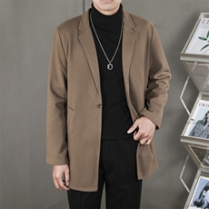 保罗秋冬毛呢大衣男中长款加厚韩版潮流冬季修身男士风衣呢子外套，男装风衣，星座1013