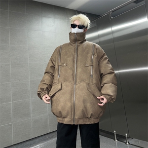 皮棉服冬季宽松港风棉衣立领冬装棉袄外套男MY2415-特100控168图片
