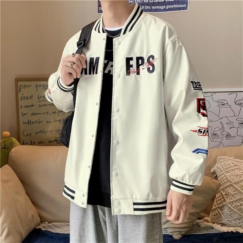 秋季韩版潮流休闲夹克上衣新款潮牌宽松棒球服男外套W5841-P67,男装夹克,星座512-2