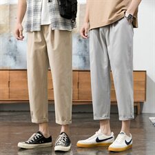 裤子男2021夏季潮牌西裤韩版潮流百搭宽松休闲九分裤DT，男装休闲裤，电商A102