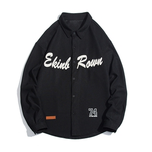 1白底华夫格衬衣大码M-5XL日系港风情侣长袖衬衫男CCS8010P45控59,男装衬衫,星座226-2