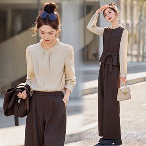 《现货》bao款2026年春季新款马甲套装商务风韩剧穿搭休闲显瘦女，女装套装/套裙，韩宇舍