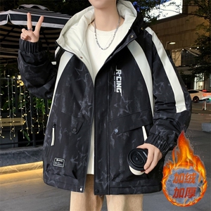 男士外套2025新款春秋季加绒学生夹克港风工装冲锋衣服YC6169图片