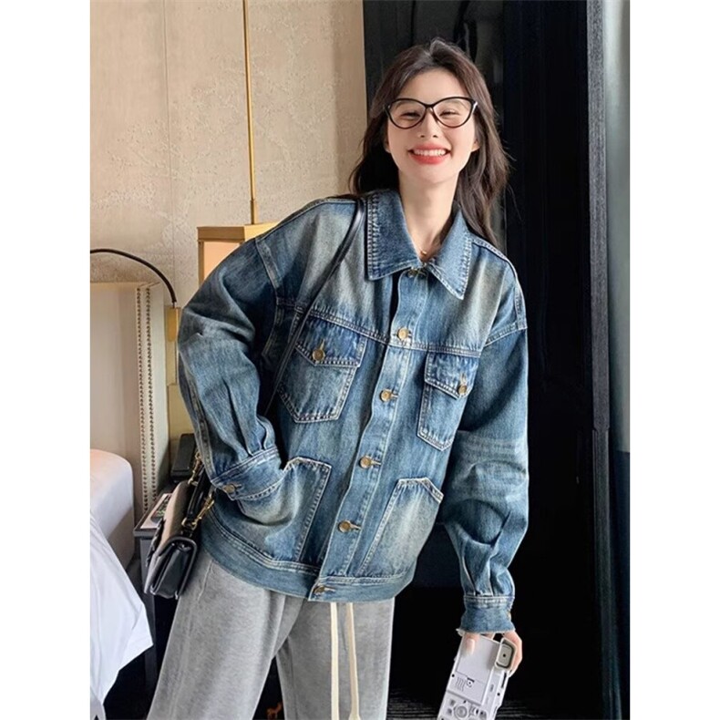 小香风短款牛仔外套女独特夹克外套超好看小众设计洋气牛仔上衣潮,男装工装外套,星座506A