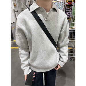 1506A/GH23150/P59衫秋冬新款长袖休闲百搭高级感翻领打底衫上衣图片