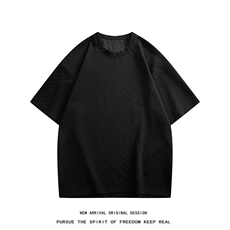 T133/特P20中性风男士华夫格短袖t恤男百搭个性上衣宽松半袖体恤，女装T恤，电商基地A050