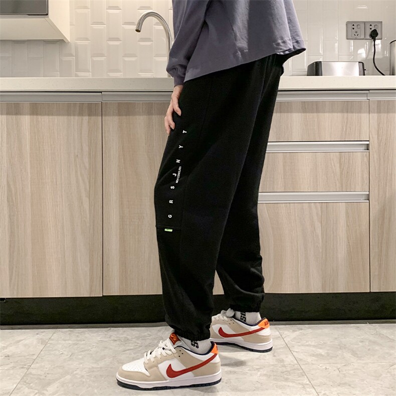 新款男纯色束脚港风休闲裤CX19-P35控58,男装休闲裤,星座717
