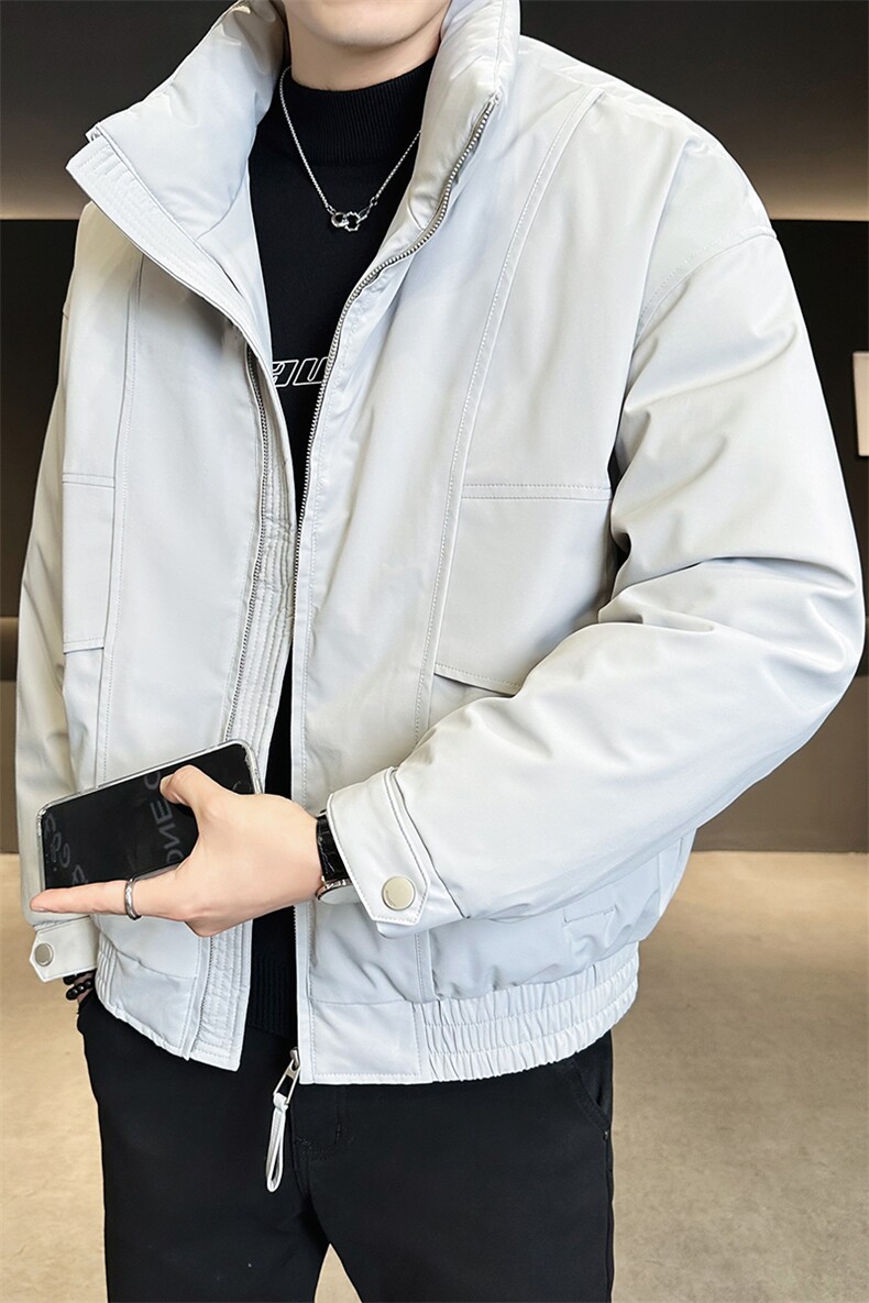 90新标防风抗寒立领羽绒服时尚休闲帅气工装鸭绒服YR6090-P269,男装羽绒服,电商D342