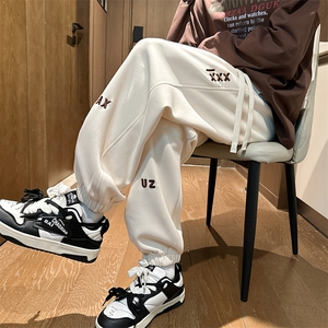 春季现货休闲裤男宽松刺绣针织运动裤DSA157-1-K9790-特P35图片