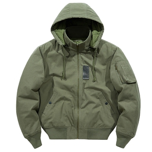 主推款：外套男飞行员夹克教练春秋冬加棉大码工装机车服棒球服棉图片