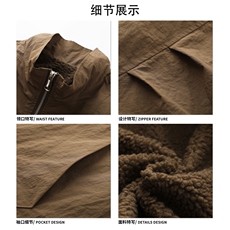 潮流文艺风秋冬款加绒外套高街复古时髦经典款式棉衣HY876TP65，男装棉衣，电商A102B