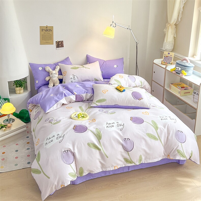 新款亲肤舒适全棉四件套，床品套件，一起卖家纺