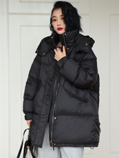 2022新款韩系高级感炸街连帽羽绒服，女装羽绒服，L·H·X