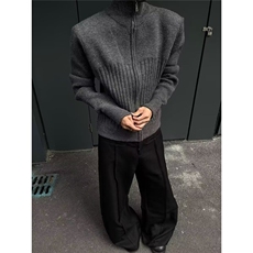 M5806-P71原宿百搭时尚流行新款ins文艺气质慵懒简约开衫毛衣，男装针织衫/毛衣，电商B323A
