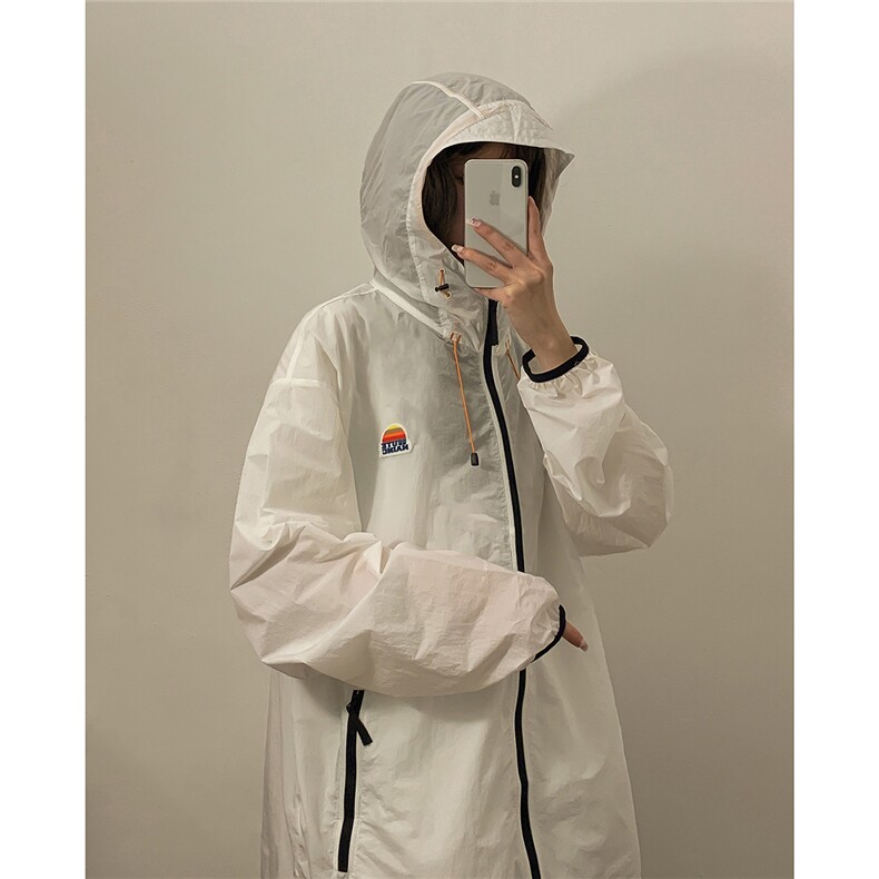 1中性黄灯撞色彩虹硅胶点缀防晒衣女潮牌防晒服男FS77001P65控88,男装夹克,星座226-2