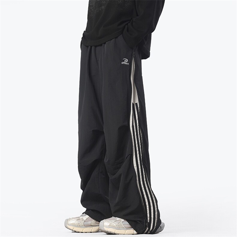 秋季冲锋裤降落伞兵裤休闲裤男高街长裤子G1520/P55，男装休闲裤，电商D202-1