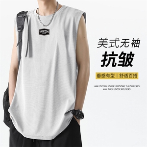 休闲夏季薄款潮流坎肩时尚男装冰丝T恤TT383-特批-3459图片