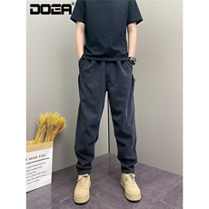 1506/QC730/P48闲裤男秋冬季中腰宽松潮流运动束脚长裤松裤子，男装休闲裤，星座1506