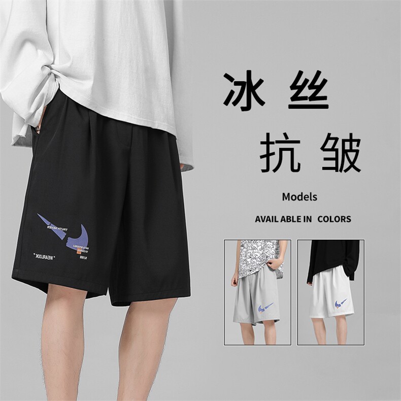 春夏2022休闲短裤男夏季薄款裤子韩版潮流宽松五分裤DK520-特批20图片