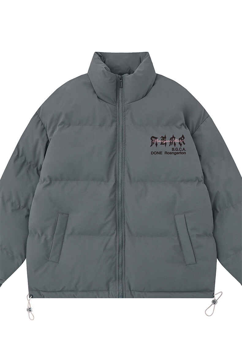 白底23冬季时尚百搭宽松字母印花加厚棉服外套MY2080特批65控98,男装棉衣,电商A247-1
