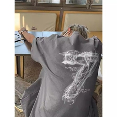 1506/QW5870/P25新款夏季美式高街潮牌上衣服宽松圆领半袖，男装T恤，星座1506