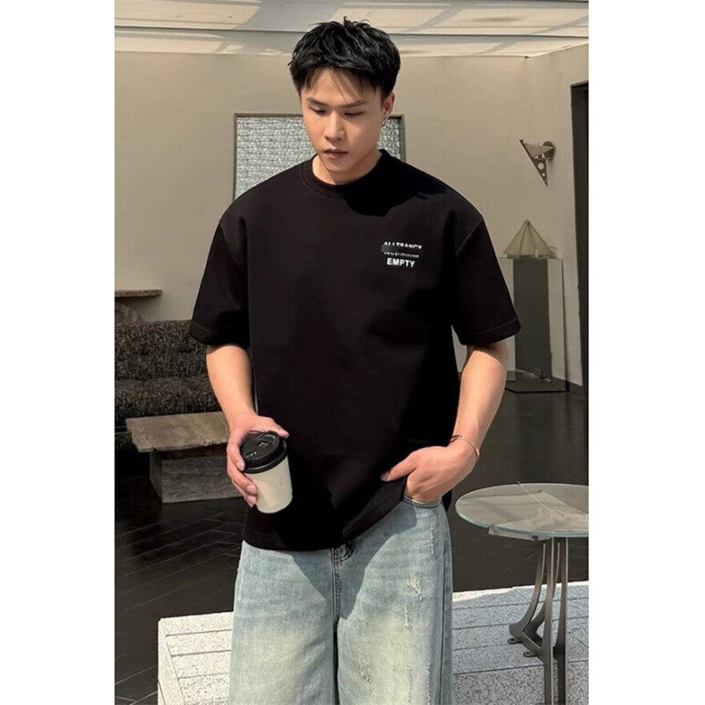 曼巴棉T恤男夏季痞帅印花圆领体恤oversize短袖上衣TD100,男装T恤,星座1116A（原606A-3）