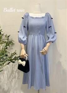 小蝴蝶结连衣裙，女装连衣裙，芭蕾雨