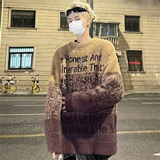 美式圆领毛衣男慵懒风休闲针织衫L002P50，男装针织衫/毛衣，星座1116-2