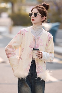 新中式国风刺绣羽绒服女2025冬季新款洋气减龄圆领百搭白鸭绒外套图片