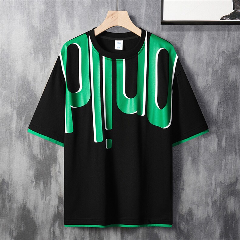 新款灰墙挂拍时尚舒适青春帅气夏季男士短袖TC3128-P30控39,男装T恤,星座717
