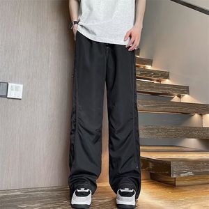 春秋防风防水美式机能风户外冲锋裤男工装直筒休闲长裤子,九分牛仔裤女的搭配图片