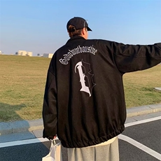 美式街头复古重工刺绣机车棒球服外套男潮牌嘻哈宽松YJ05-P60，女装职业装，星座1109-3