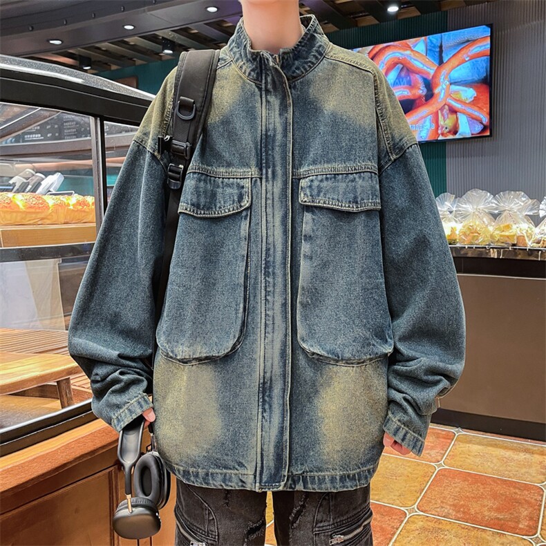 牛仔外套男复古痞帅工装夹克美式潮牌百搭休闲上衣JK5513-P68,男装工装外套,星座1008-1