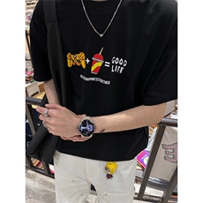 可设48小时发货支持抖音得物来样二开230克重磅美式短袖t恤MT349，男装T恤，电商A486