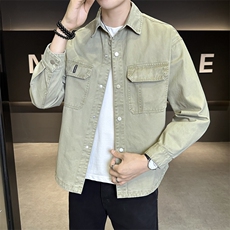 JK901-P802025秋季新款男士牛仔外套时尚百搭青年夹克上衣，男装工装外套，星座507A（原星座306B-2）