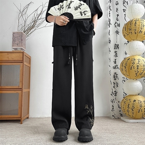 文艺帅气结休闲裤男士百搭夏季2024新款ins宽松长裤K5217-P43图片