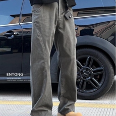 美式cleanfit弯刀工装裤休闲百搭牛仔裤高街宽松长裤复古G371p55，男装牛仔裤，电商D256-2(原A064-2)