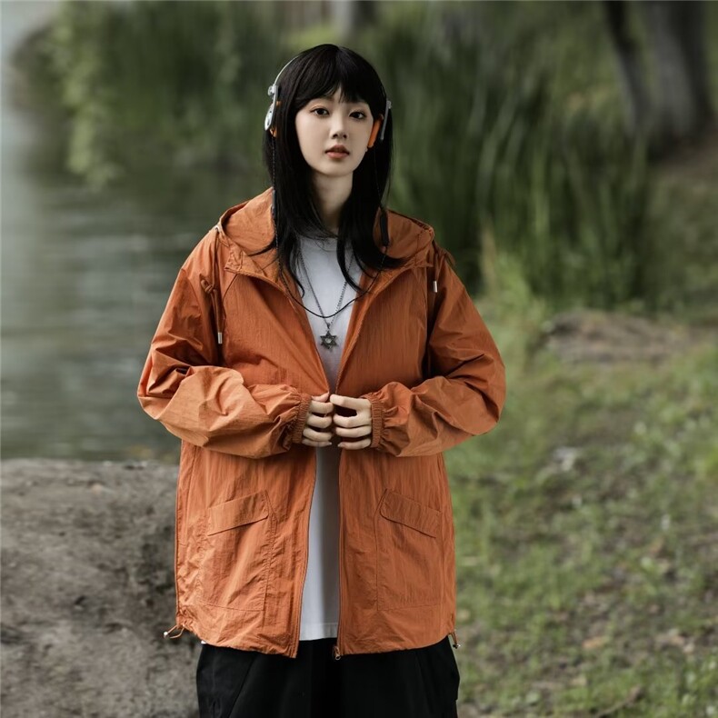 防晒外套女式新款夏宽松轻薄透气速干日系户外防晒衣服W4947-P38,男装防晒衣,星座412-3