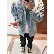 渐变肌理感牛仔夹克潮流高街设计感廓形水洗做旧外套男J42，男装夹克，星座1116A（原606A-3）