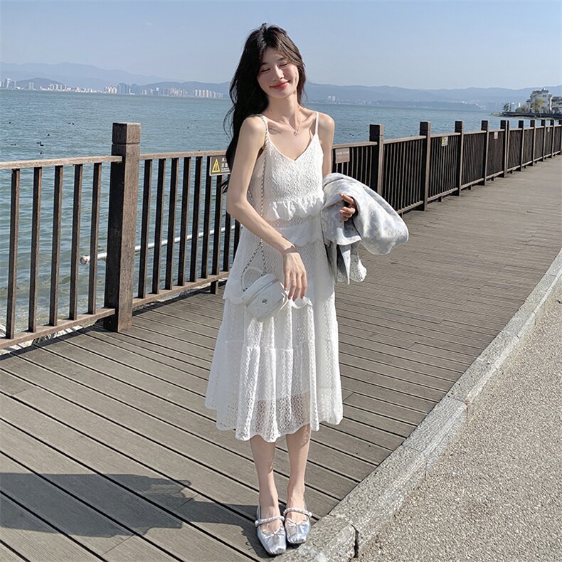 【上就能卖】大量现货不缺货转化好蕾丝吊带连衣裙2517P130K200,女装连衣裙,2C292