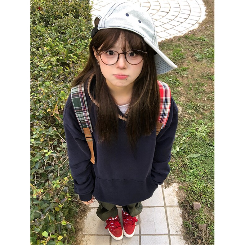 抖音得物高品质二开25秋冬美式重磅宽松纯色连帽贝壳刺绣卫衣W63,男装卫衣,电商A486