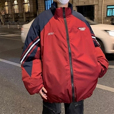 美式高级感插肩拼色双面穿棉服男女冬季潮宽松加厚棉HT38-P95，男装棉衣，星座1109-3