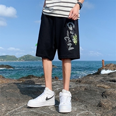 DD6451P28海景短裤男夏季宽松潮牌休闲五分薄款外穿运动夏装直筒，男装休闲裤，星座510A-1