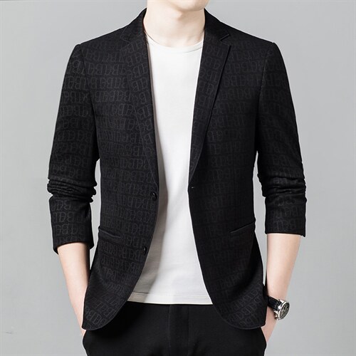 西服男秋季潮款休闲商务小西服上衣中年男士单西外套ASDG41-P200，男装西服，电商B212（原钱塘6029）