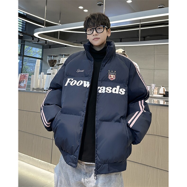 F585P103美式复古撞色棉服2024新款加厚保暖棉袄冬季,男装棉衣,星座512-6